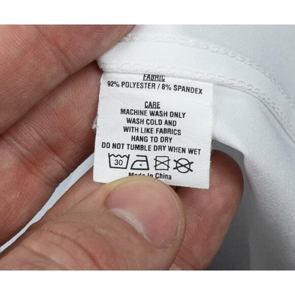 State & Liberty Performance Dress Shirt Men's XL Athletic Solid White Stretch - Picture 9 of 15